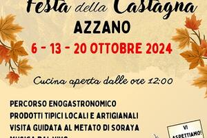 Festa della castagna domenica 6 ottobre ad Azzano: tutti i divieti di transito e di sosta