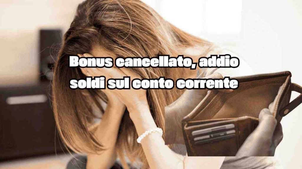 Bonus cancellato