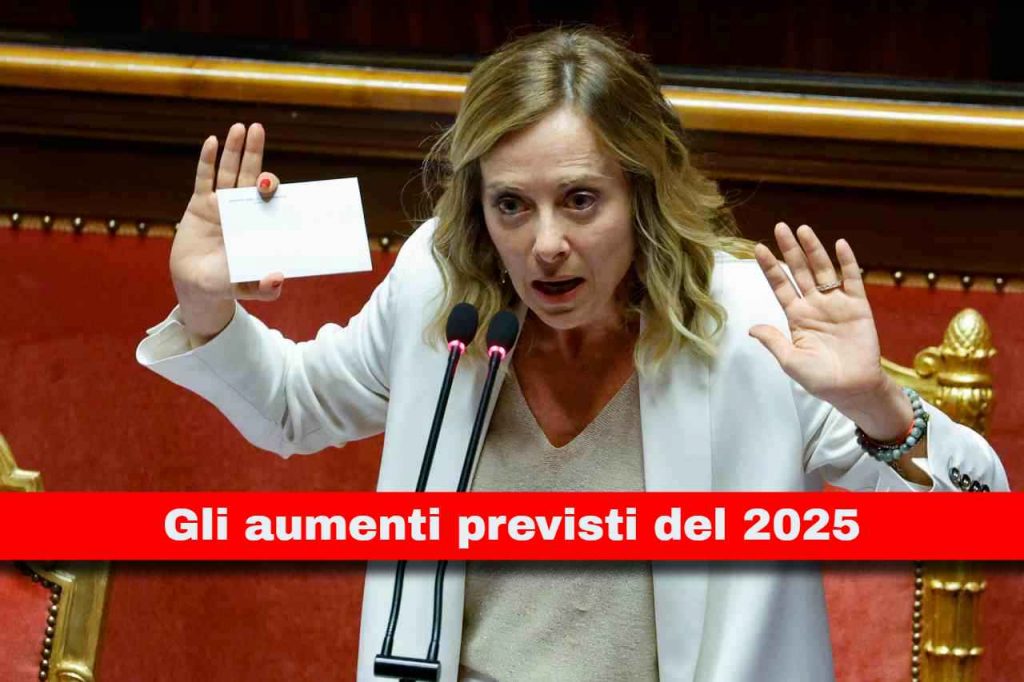 Giorgia Meloni aumenti 2025