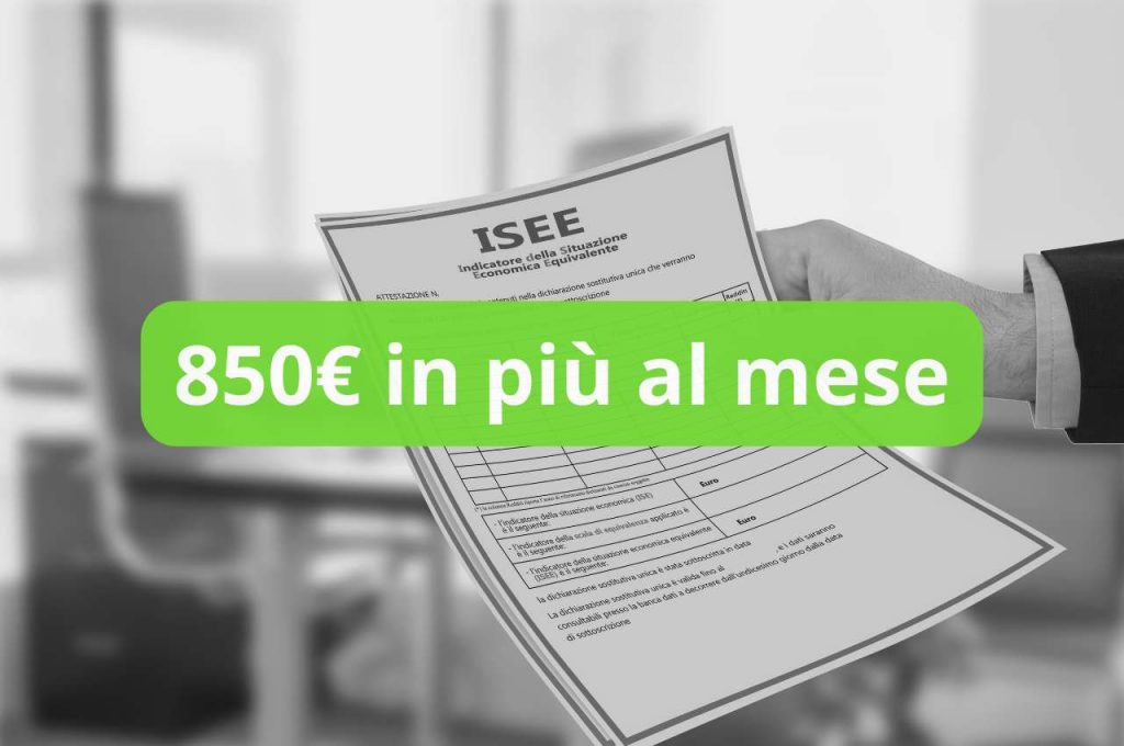 ISEE 2025 bonus 850€